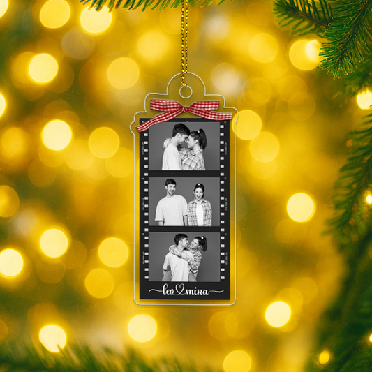 Custom Photo Strip Ornament, Christmas Ornament 2025