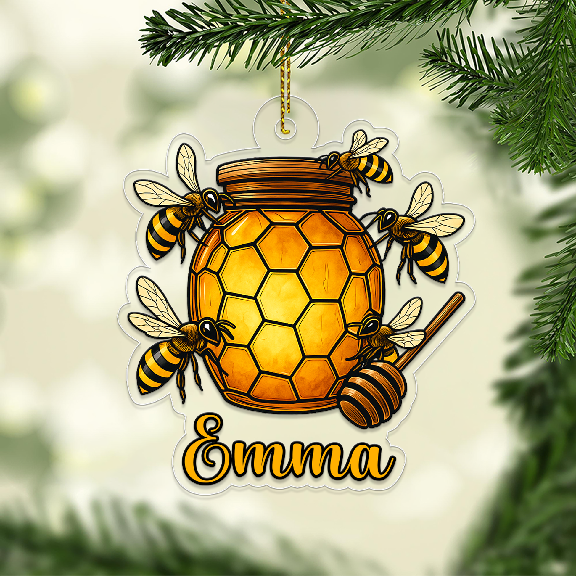 Custom Name Bee And Honey