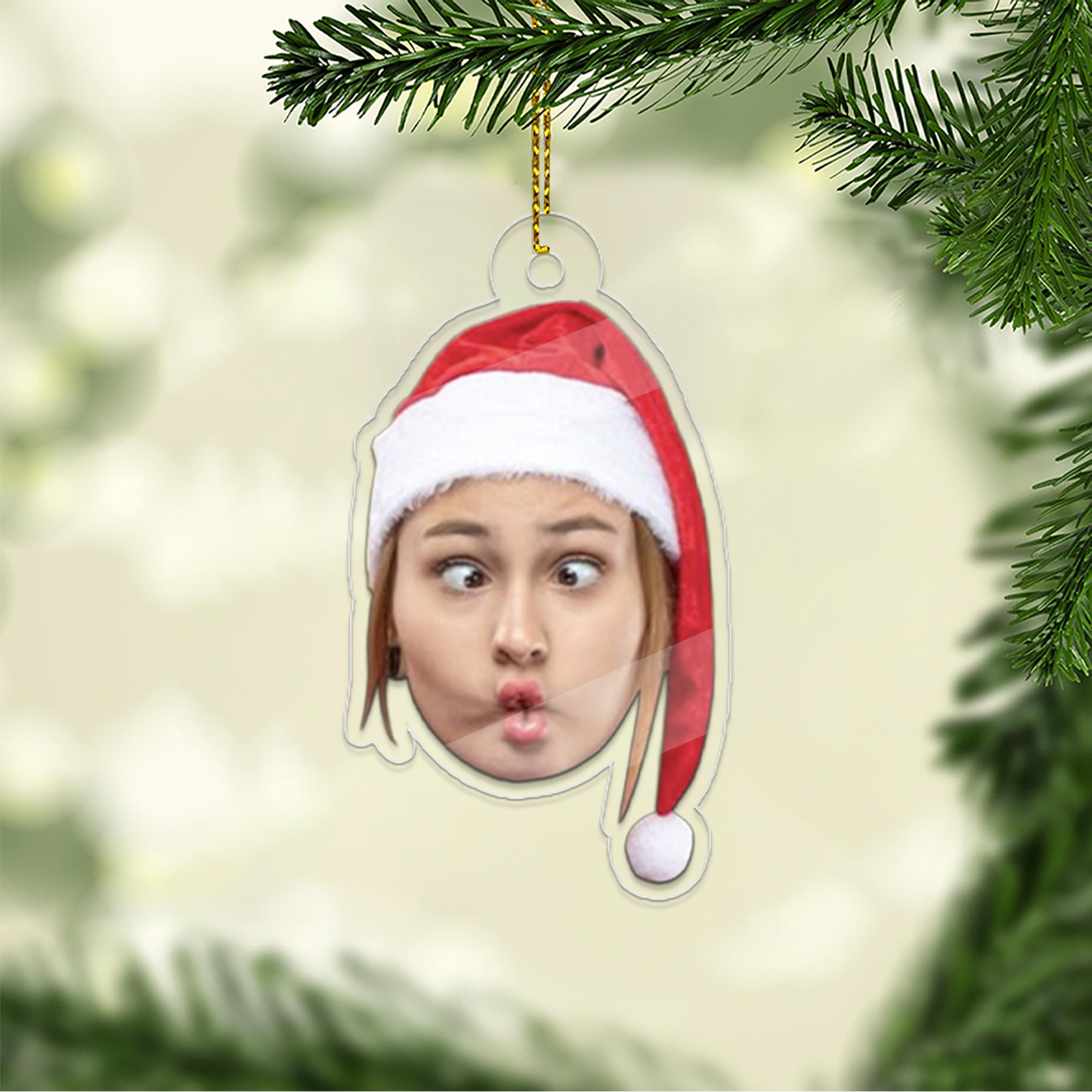 Custom Photo Face Ornament, Funny Christmas Ornament, Custom Face Picture Ornament, Christmas Tree Decor, Personalized Face Picture Ornament