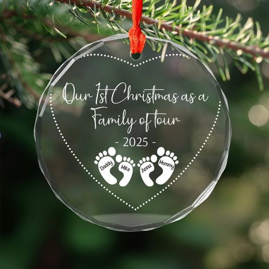 First Christmas As A Family Of Four Footprints