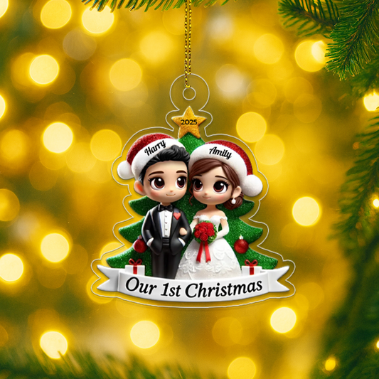 Custom Wedding Couple First Christmas