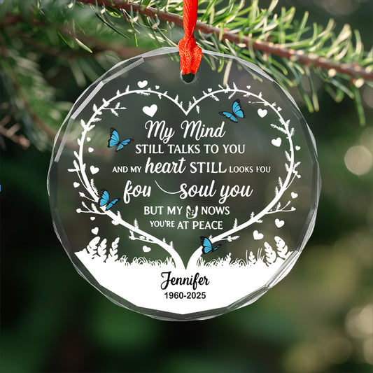 My Heart Still Looks For You - Personalized Customization Glass Ornament2