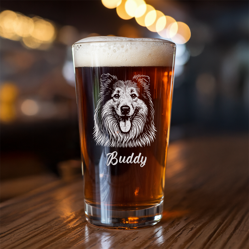 Custom Dog Photo Beer Glasses | Personalized Pint Glass | Gift for Pet Owners TNNGL19