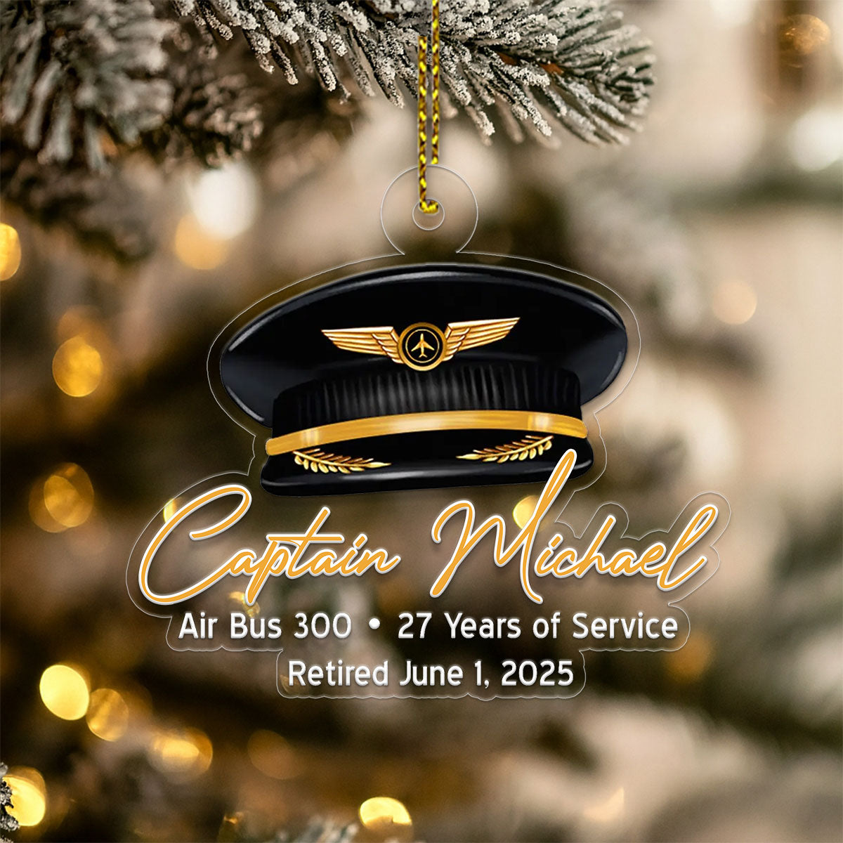 Custom Name Captian Plane