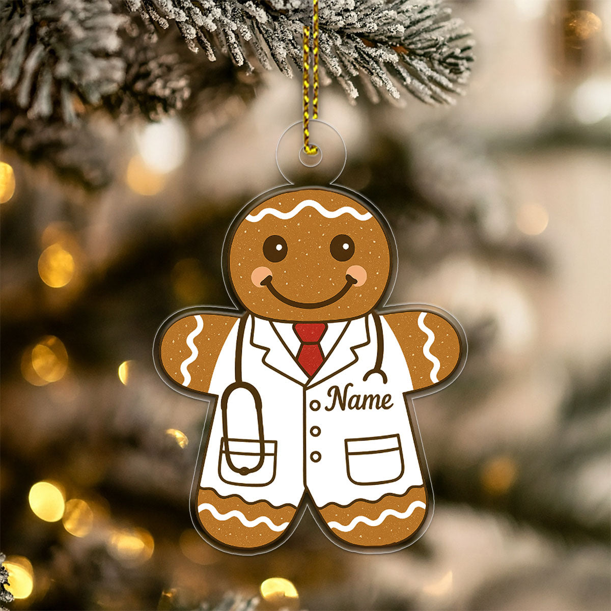 Custom Name Doctor Gingerbread Xmas