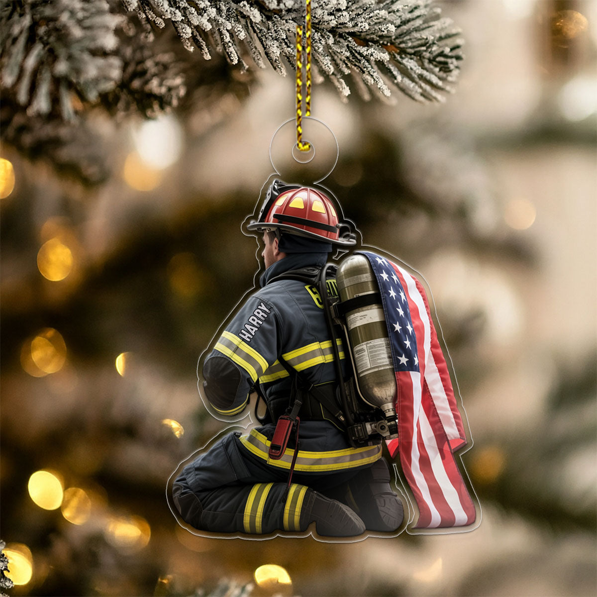 Custom Name Firefighter Gift for Husband