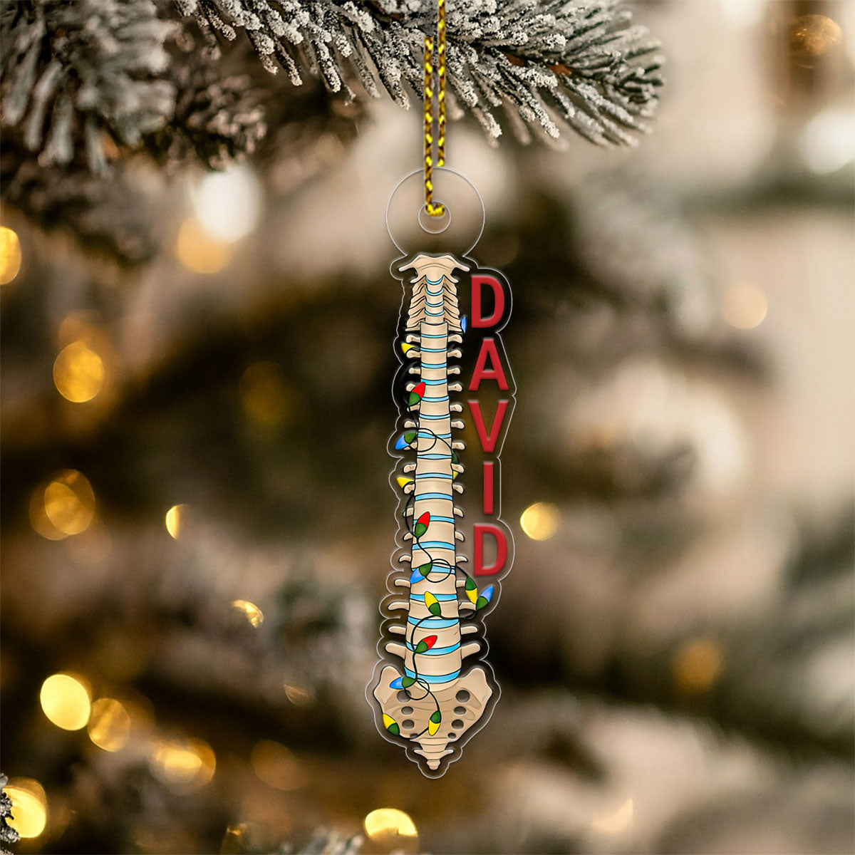 Custom Name Lumbar Spine For Doctor, Nurse