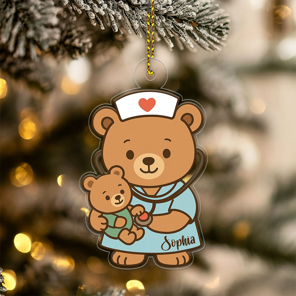 Custom Name Nurse, Midwife, Obstetrician Bear