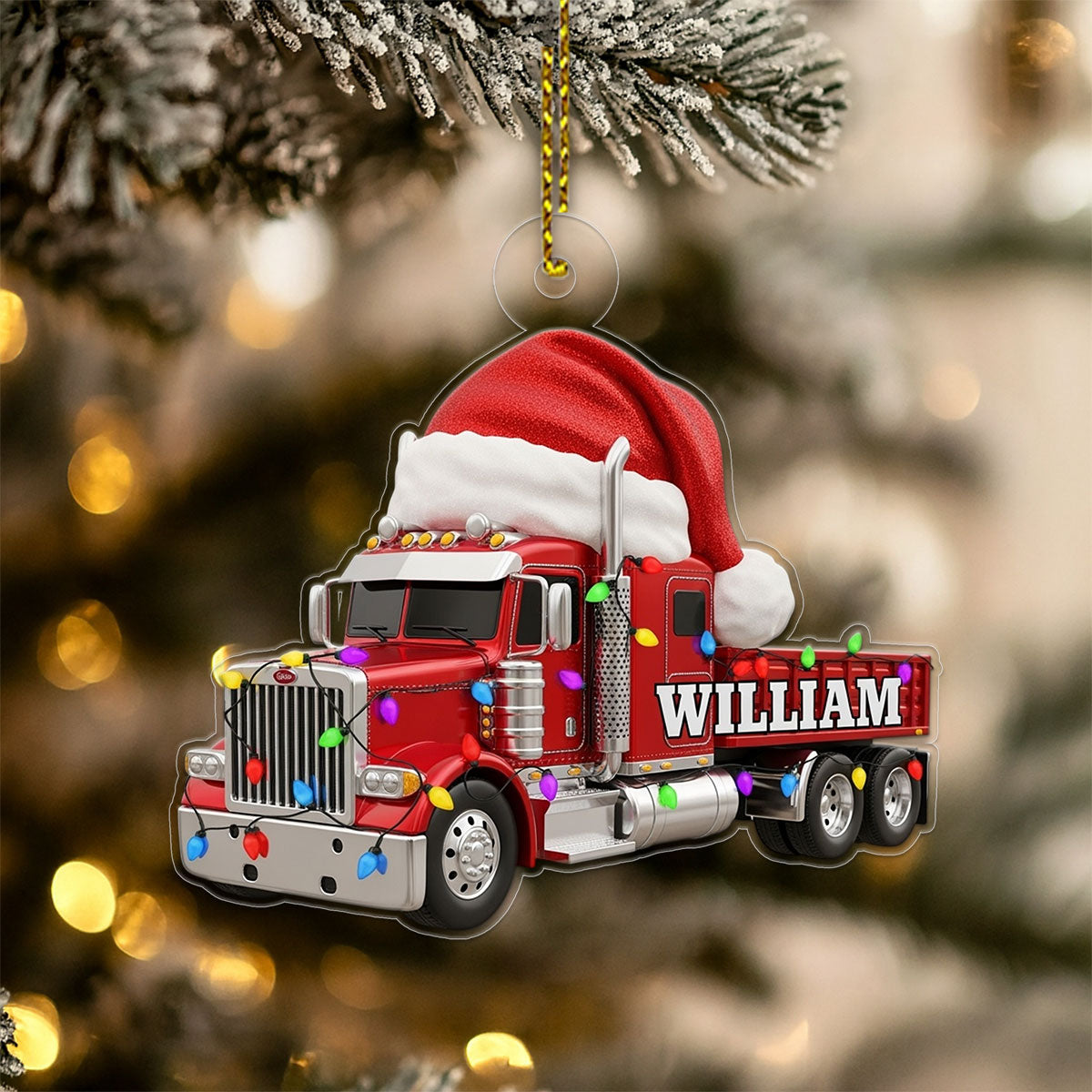 Custom Name Trucker Merry Xmas