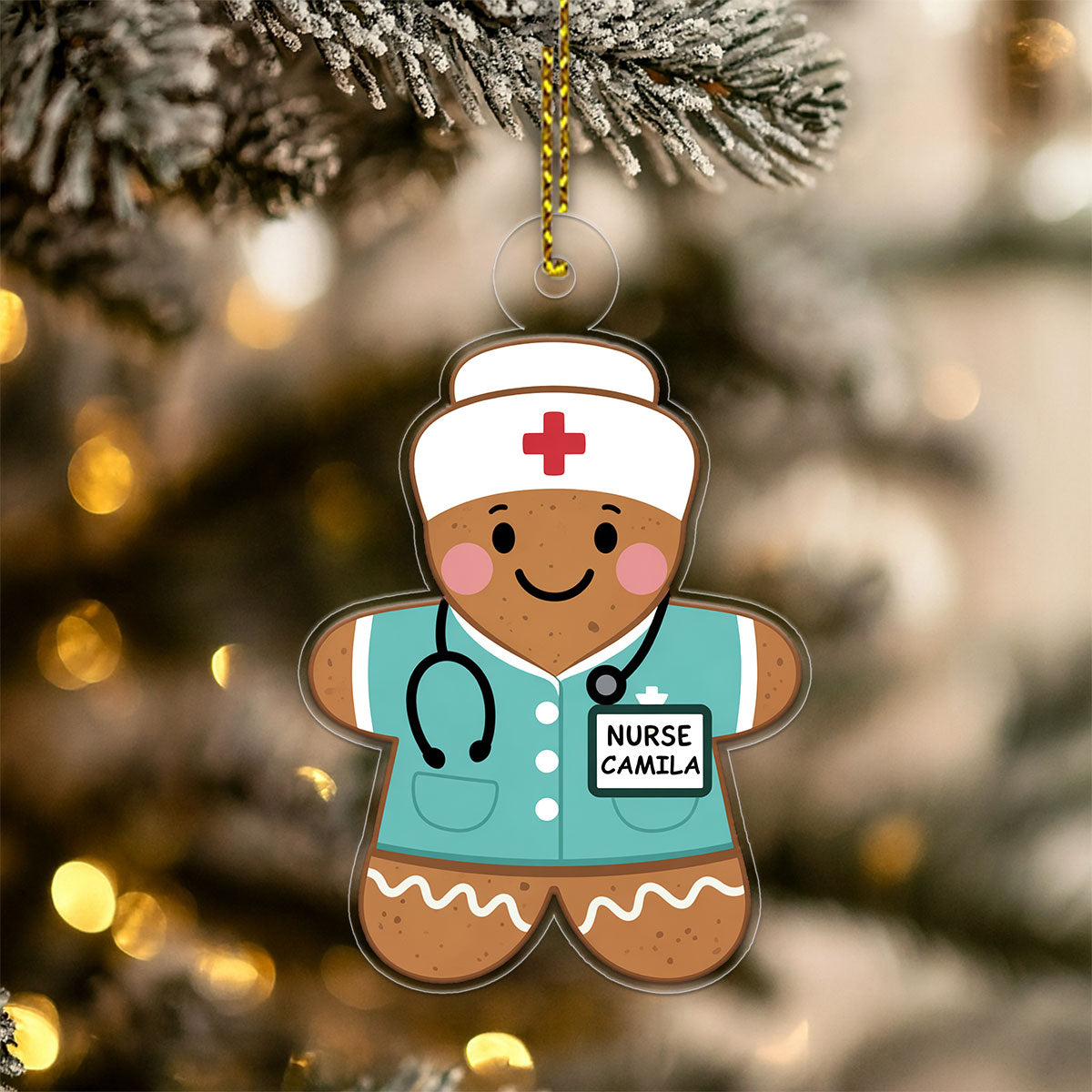 Personalized Gingerbread Nurse