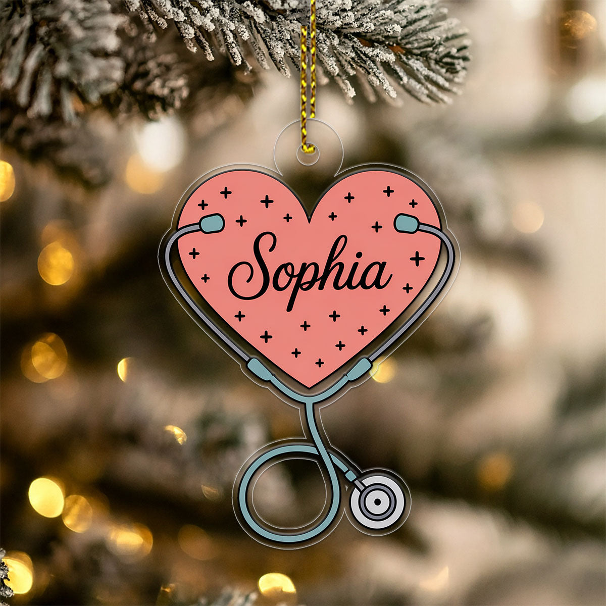 Personalized Nursing Heart Ornament, Christmas Decor, Nurse Christmas, Gift For Nurse, Nurse Appreciation, Nurse Keepsake