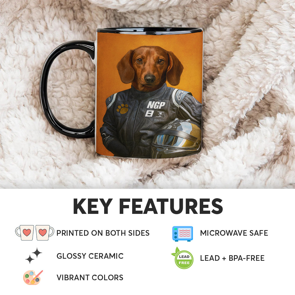 Custom Photo Dog Racer Mug Gift For Dog Lovers