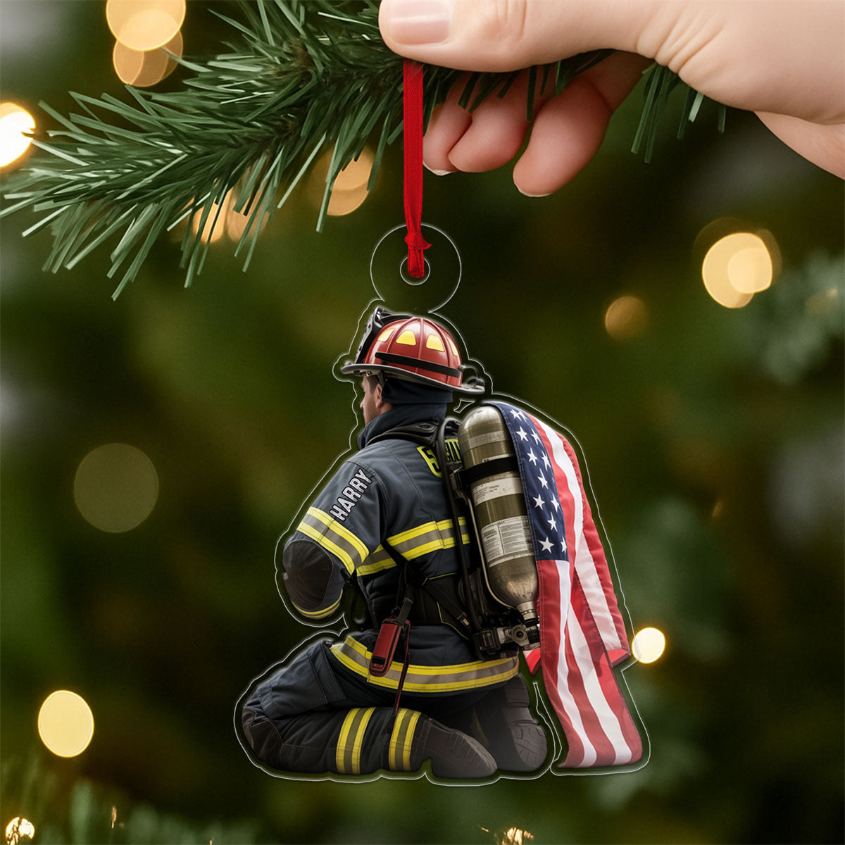 Custom Name Firefighter Gift for Husband