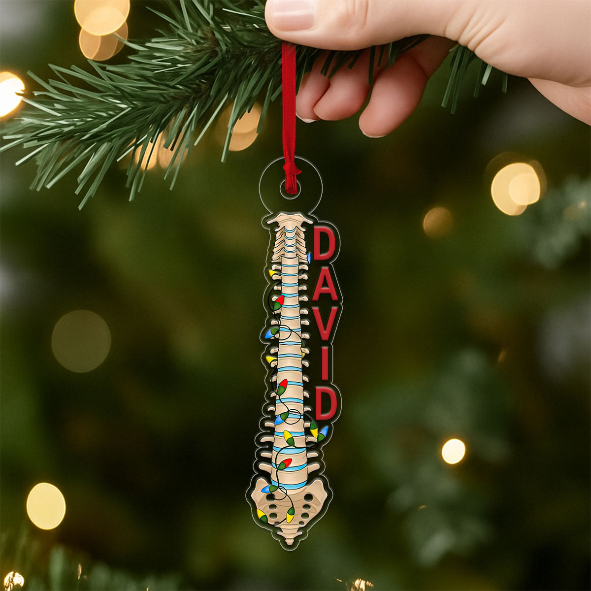 Custom Name Lumbar Spine For Doctor, Nurse