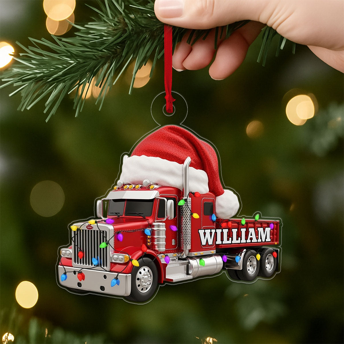 Custom Name Trucker Merry Xmas