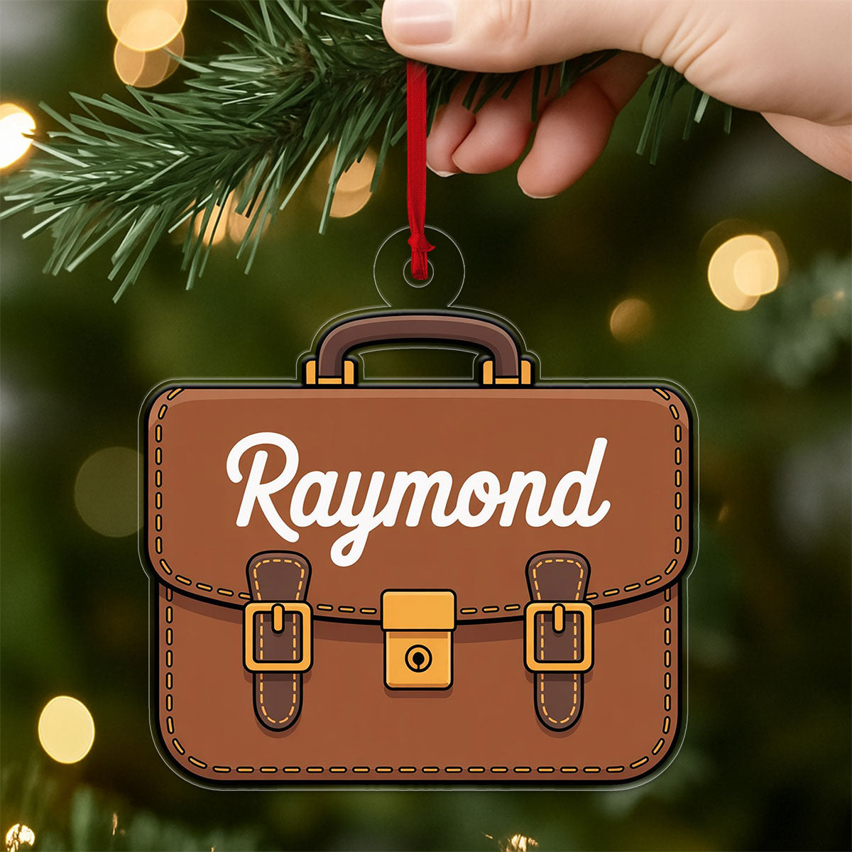 Personalized Briefcase Ornament, Custom Office Worker Christmas Ornament, Professional Gift for Worker, Holiday Keepsake, Office Decoration