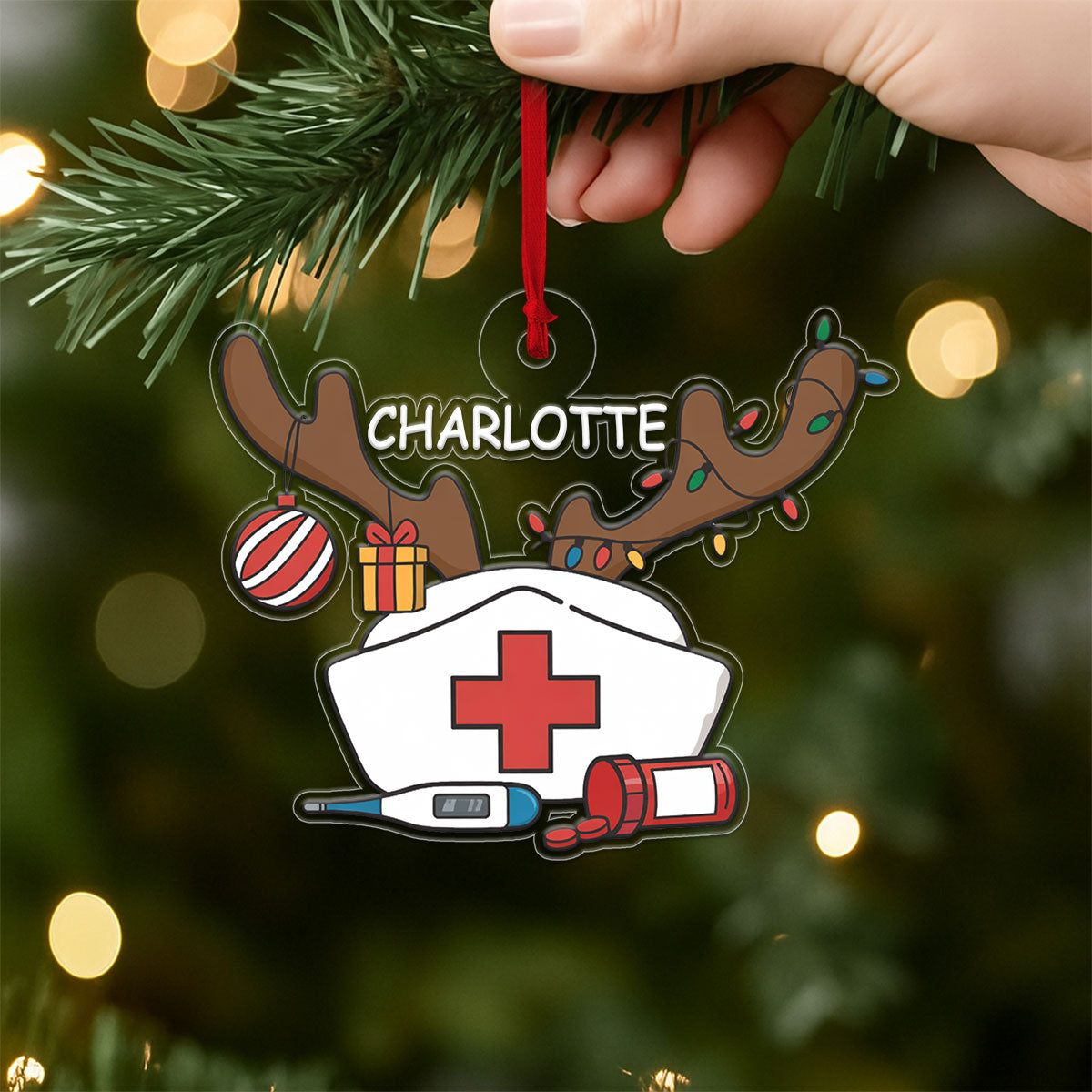 Personalized Nurse Christmas Ornament 2025