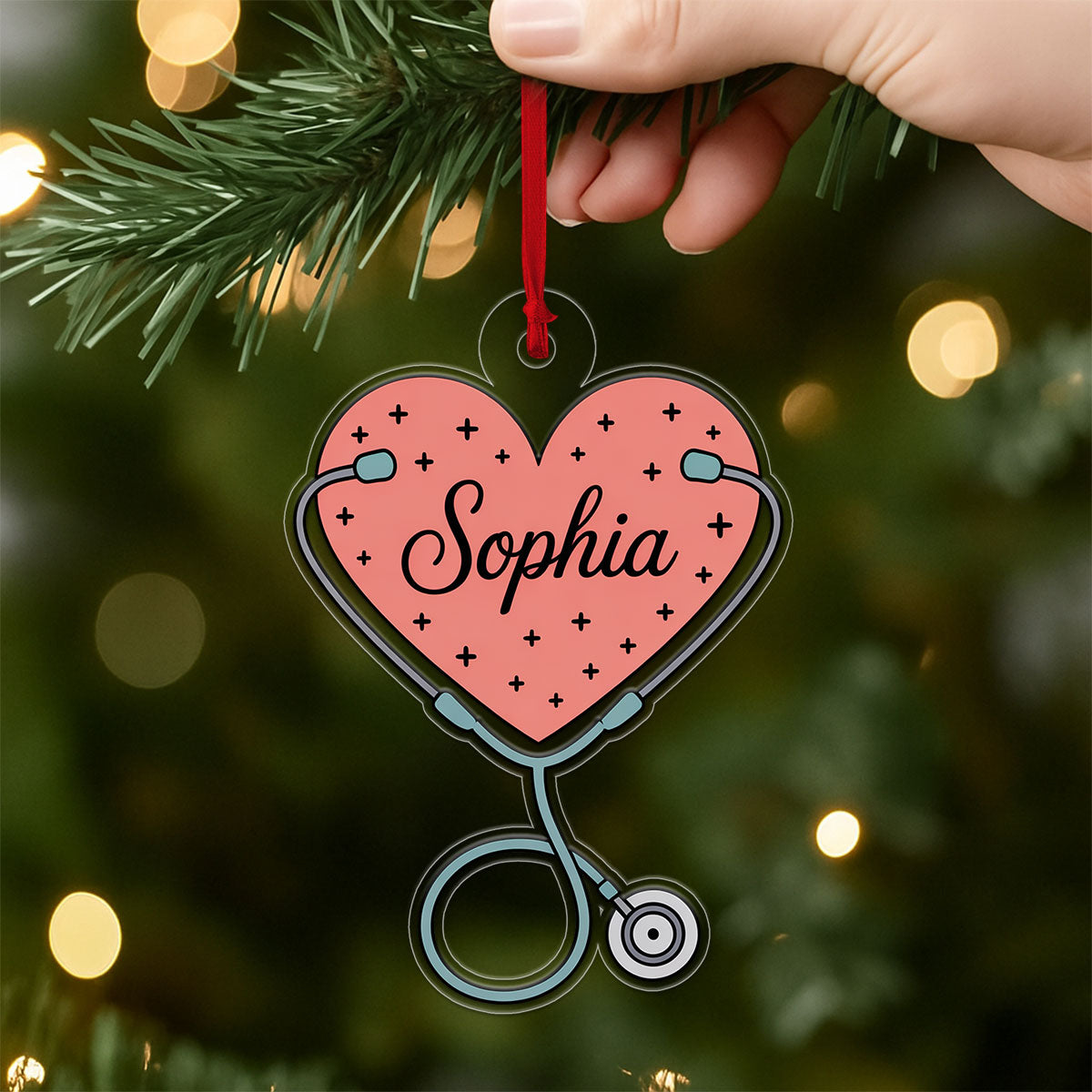 Personalized Nursing Heart Ornament, Christmas Decor, Nurse Christmas, Gift For Nurse, Nurse Appreciation, Nurse Keepsake