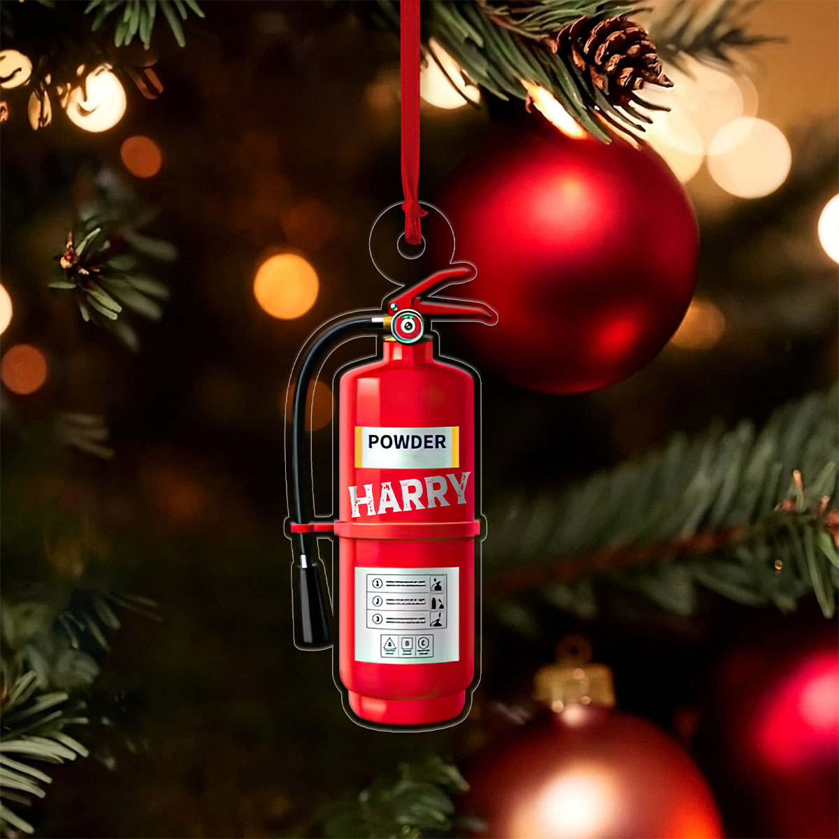 Custom Name Fire Extinguisher Retirement Gift for Firefighter