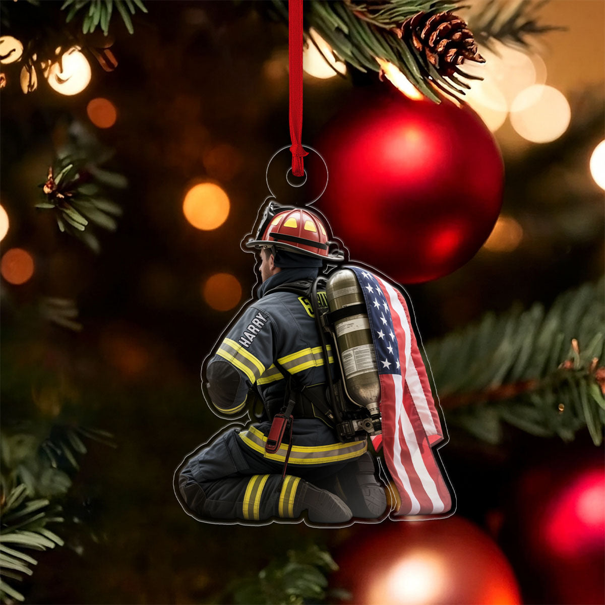 Custom Name Firefighter Gift for Husband