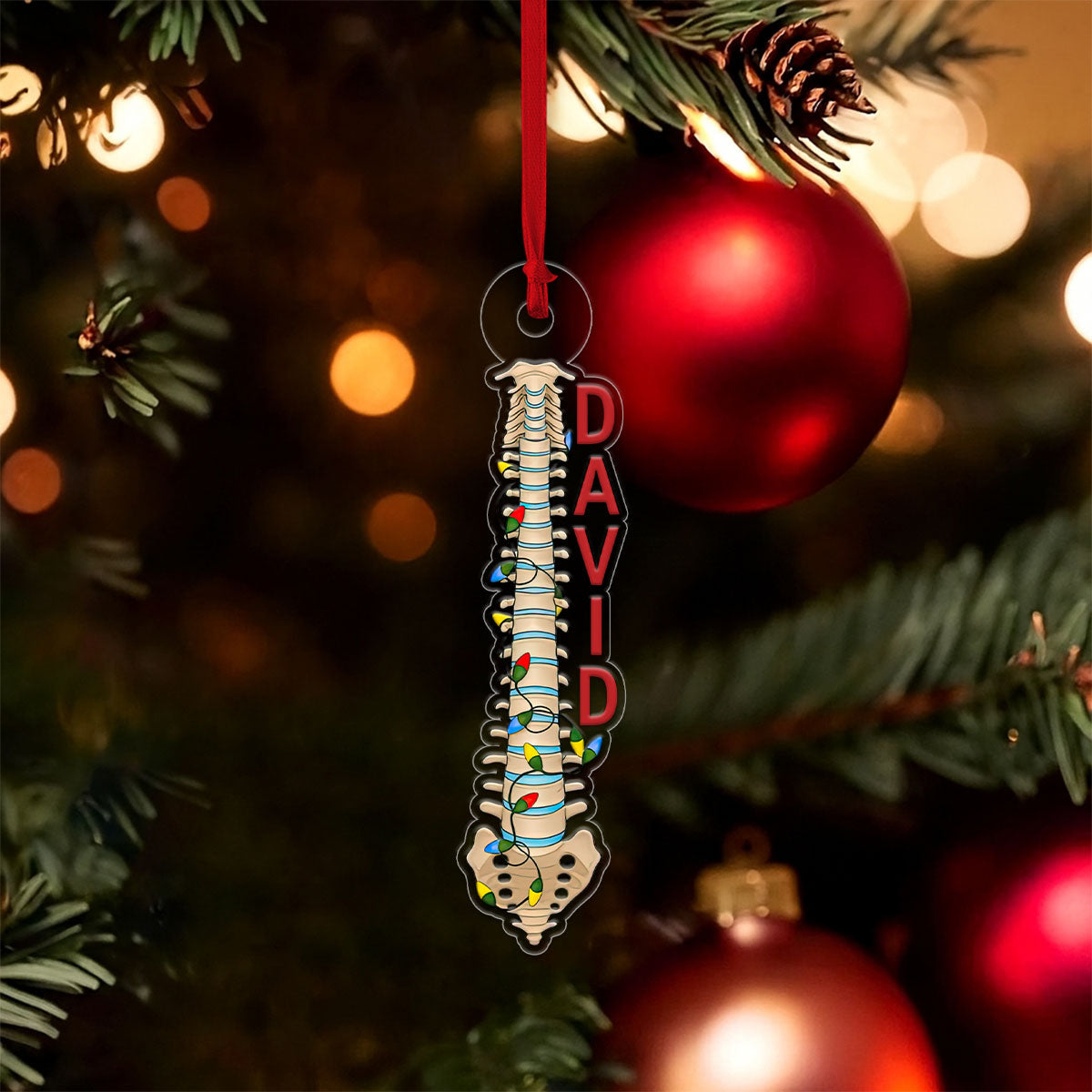 Custom Name Lumbar Spine For Doctor, Nurse