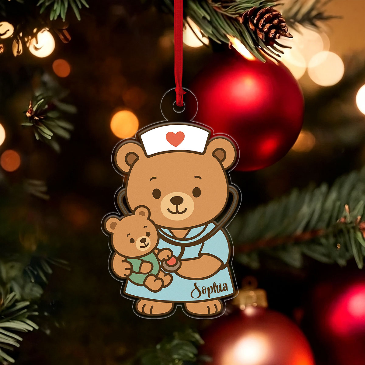 Custom Name Nurse, Midwife, Obstetrician Bear