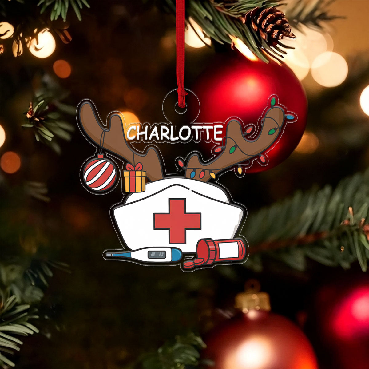 Personalized Nurse Christmas Ornament 2025