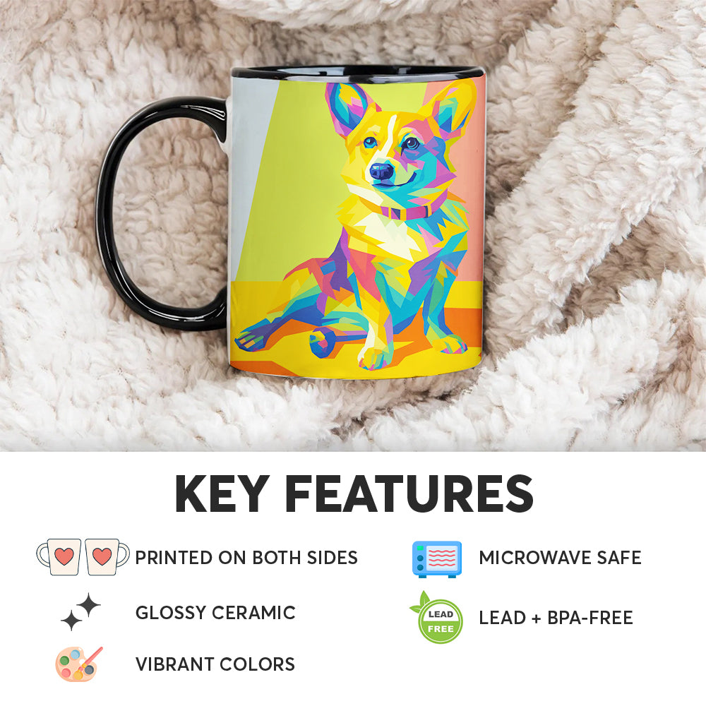 Custom Photo Pop Art Mug Gift For Dog Lovers