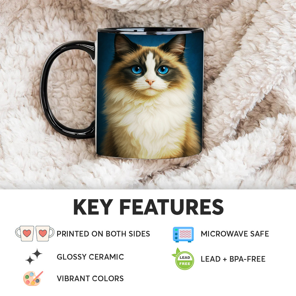 Custom Cat Deep Blue Mug