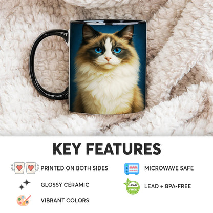 Custom Cat Deep Blue Mug