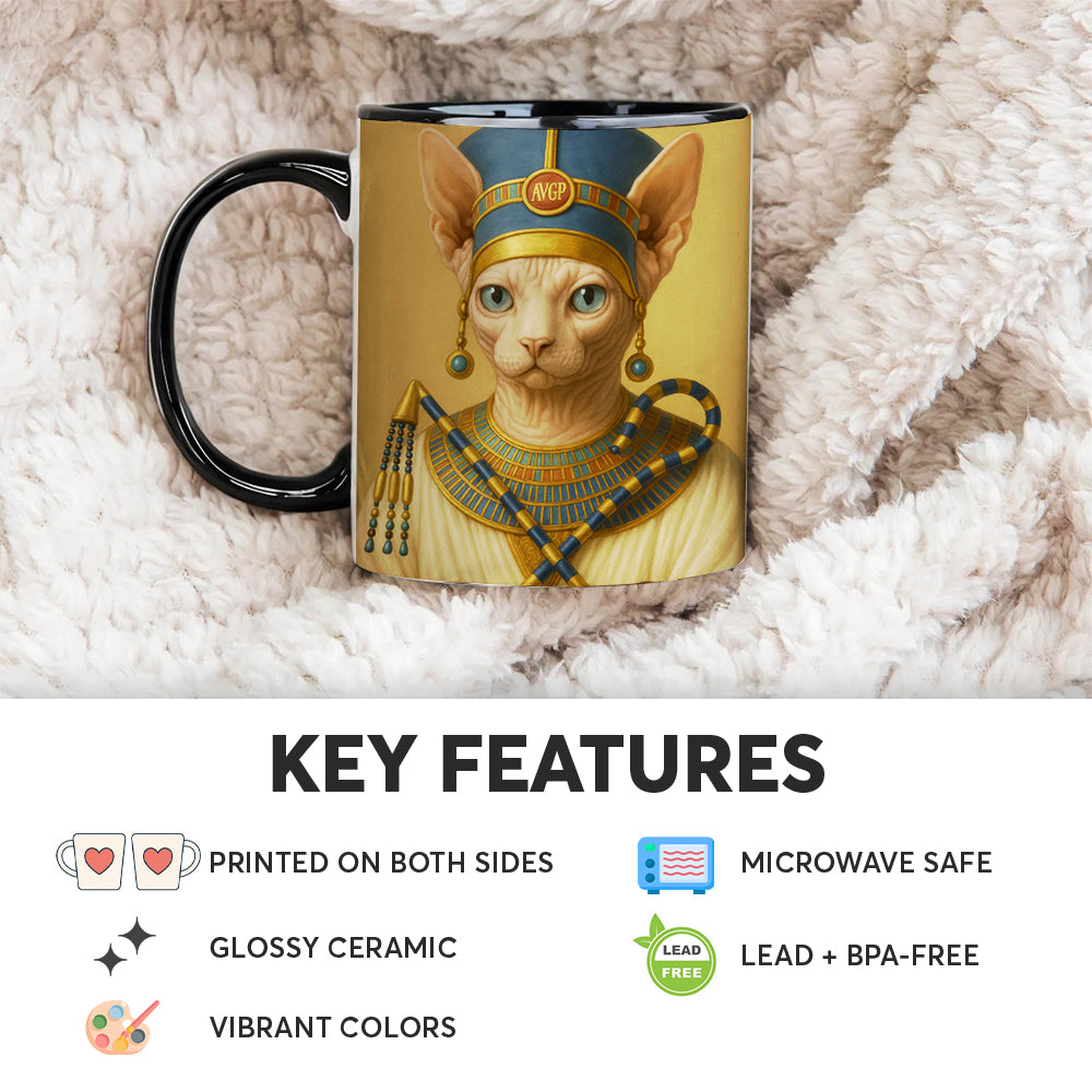 Custom Photo Egyptian Queen Cat MugGift For Cat Lover