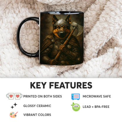 Custom Dog Photo Viking Warrior Mug _ Gift For Dog