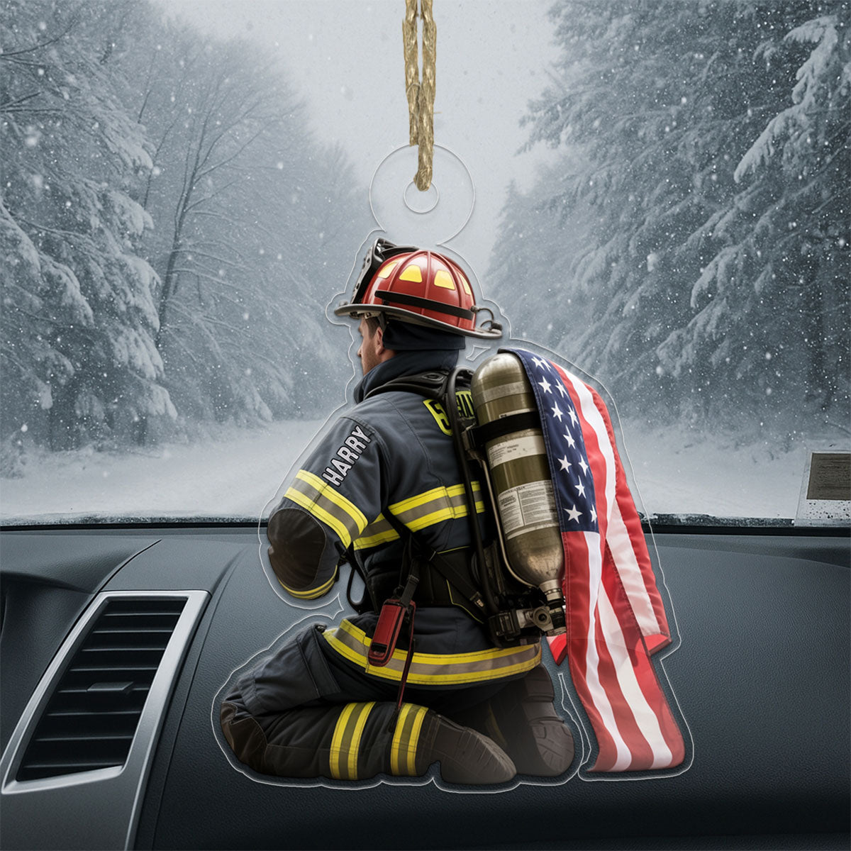 Custom Name Firefighter Gift for Husband