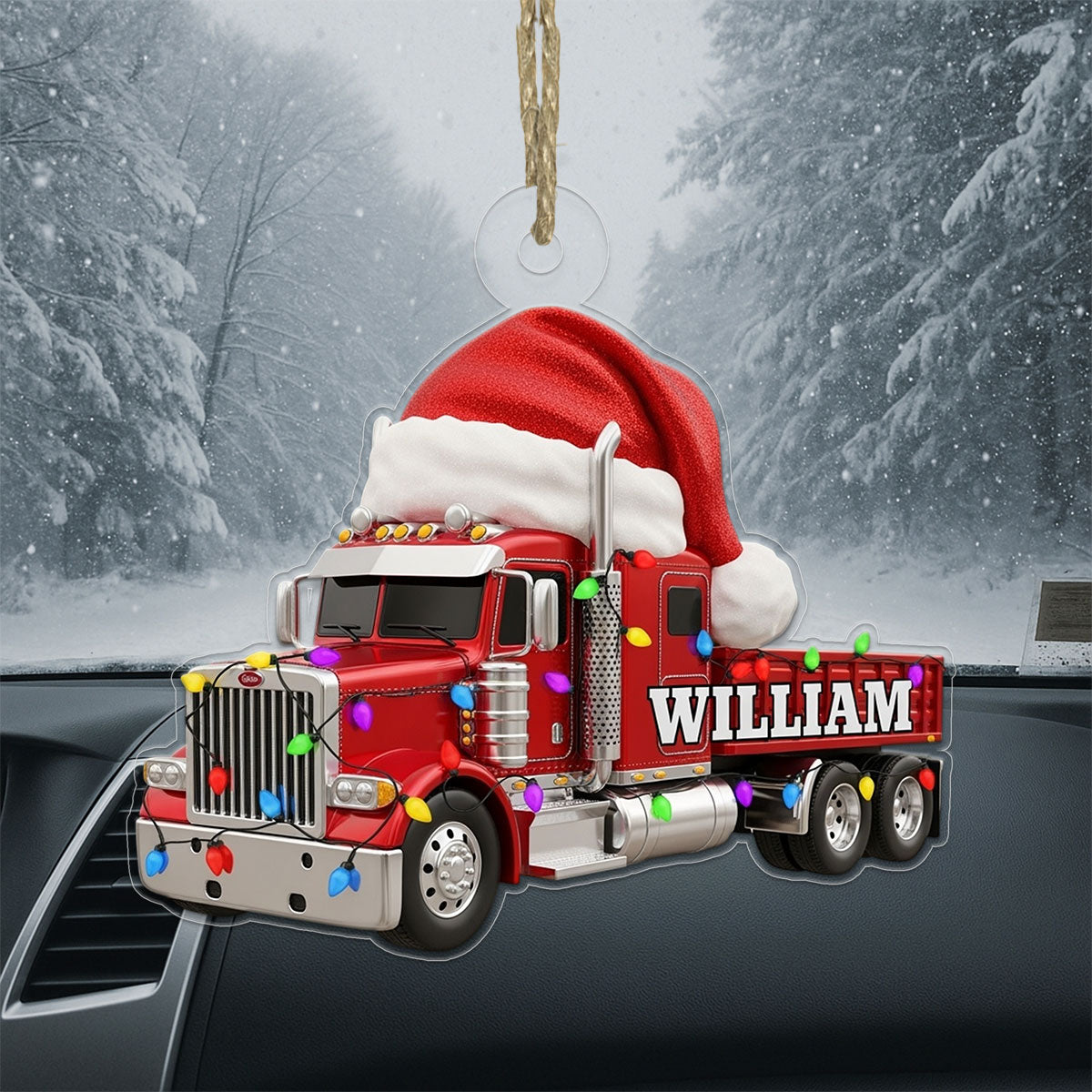 Custom Name Trucker Merry Xmas