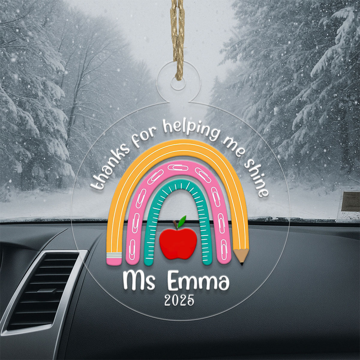 Custom Rainbow Teacher Christmas