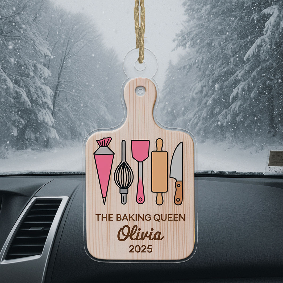 Personalized Baking Acrylic Ornament, Christmas Baking Acrylic Ornament, Gift for Baker, Chef Ornament, Baking Lover Ornament