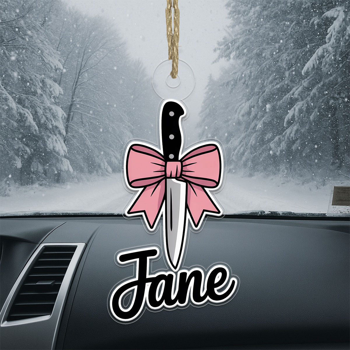 Personalized Bow Knife Ornament, Custom Hunting Christmas Ornament, Funny Gag Gift, Knife Lover Ornament, Unique Weapon Holiday Decoration
