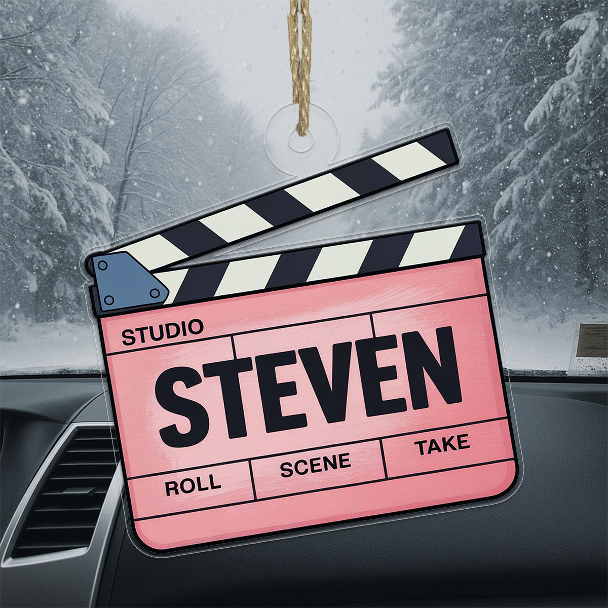 Personalized Clapperboard Ornament, Custom Movie Lover Christmas Ornament, Film Buff Gift, Holiday Keepsake, Unique Film Decoration