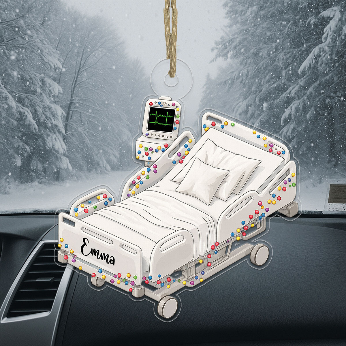 Personalized Name Hospital Bed Gift For Doctor, Nurse