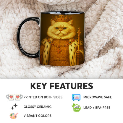 Custom Photo Cat King Royal Mug _ Gift For Cat Lovers