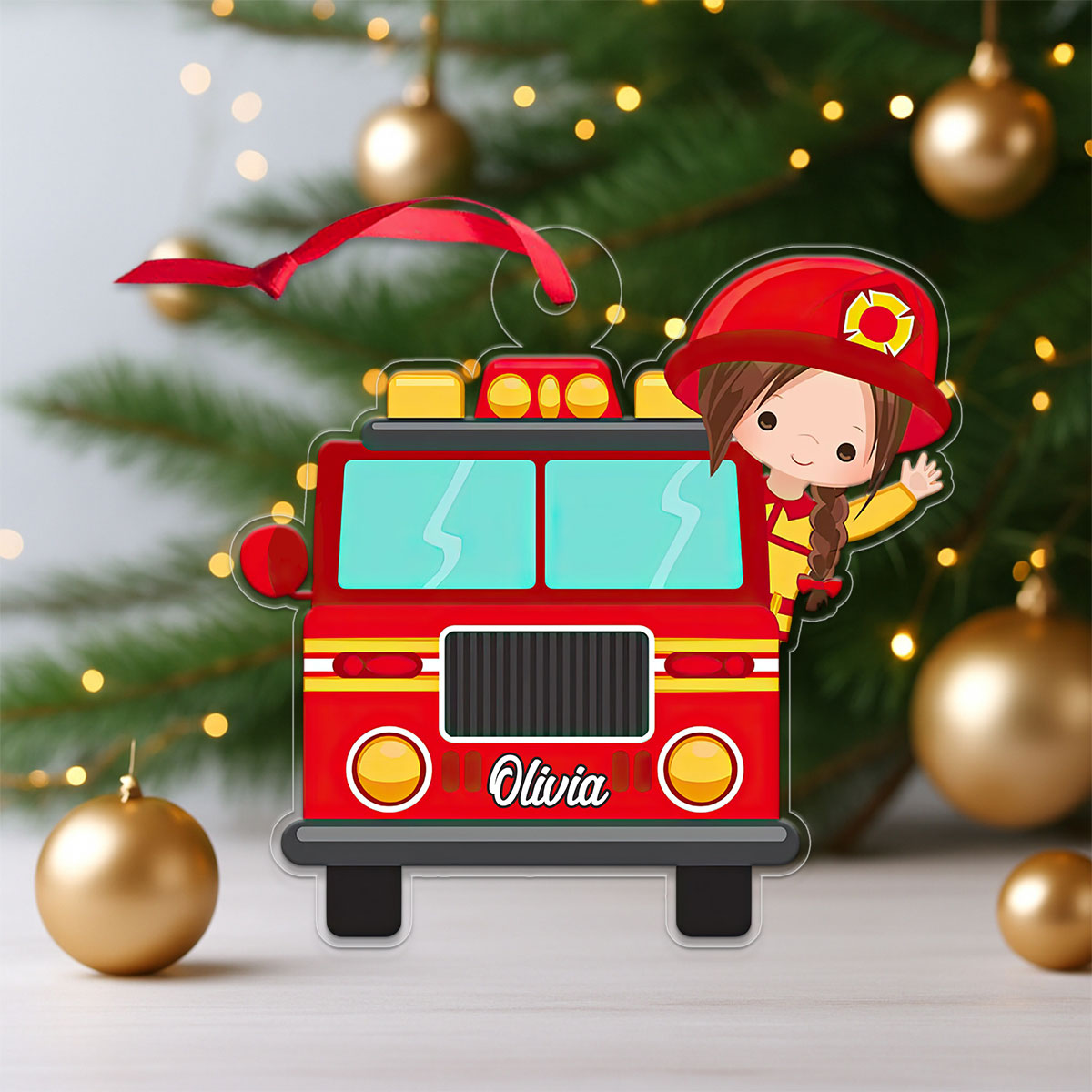 Custom Kid Firefighter For Daughter