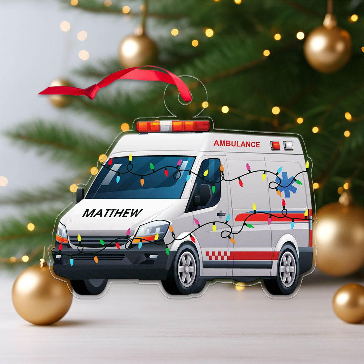 Custom Name Ambulance Car