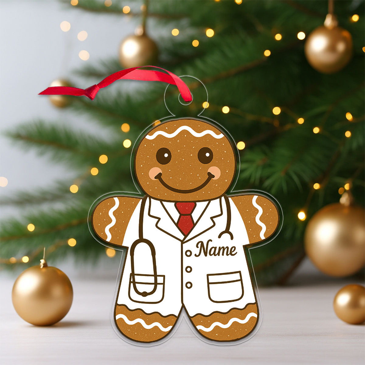 Custom Name Doctor Gingerbread Xmas