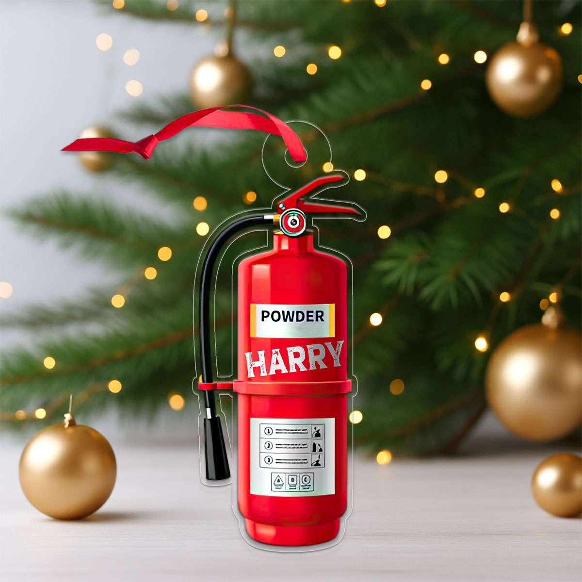 Custom Name Fire Extinguisher Retirement Gift for Firefighter