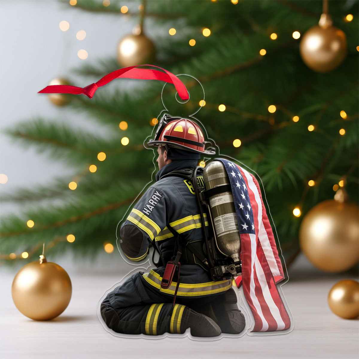 Custom Name Firefighter Gift for Husband