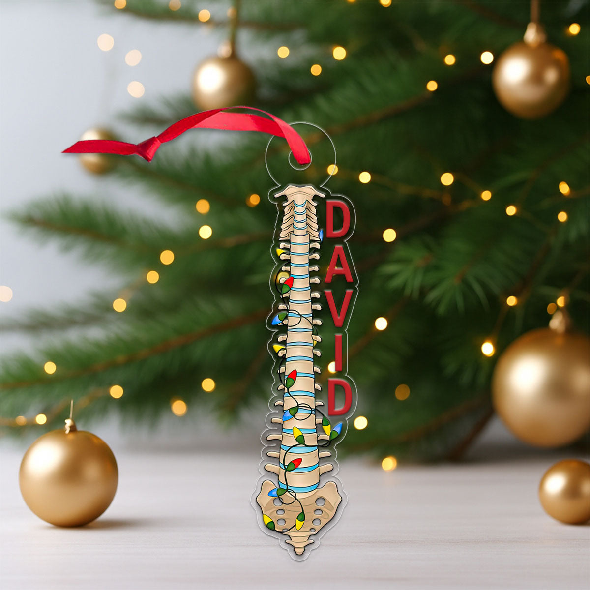 Custom Name Lumbar Spine For Doctor, Nurse