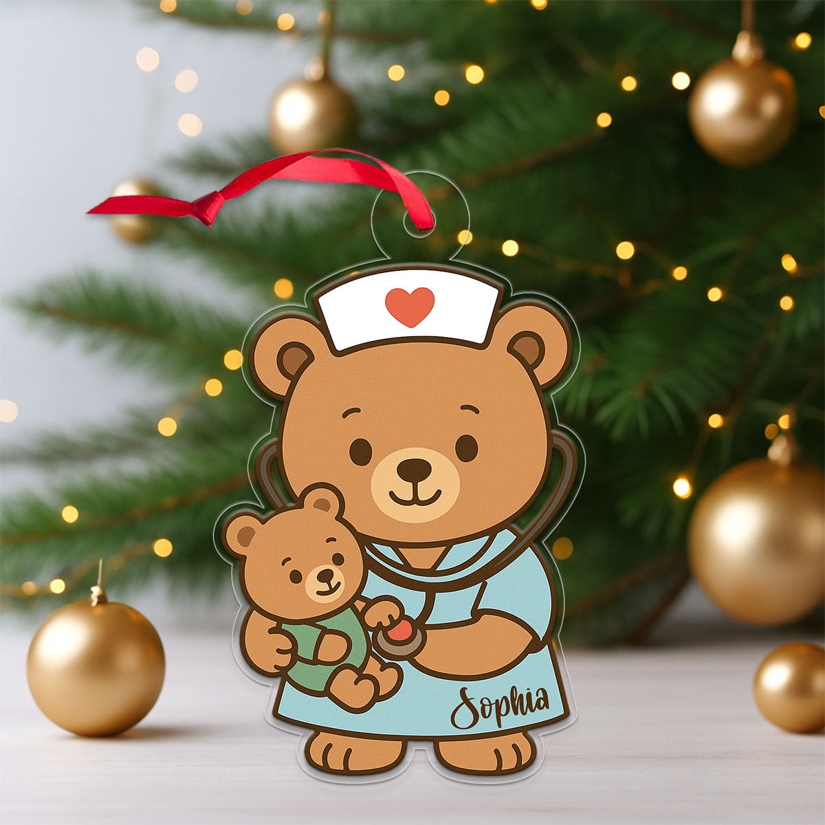 Custom Name Nurse, Midwife, Obstetrician Bear