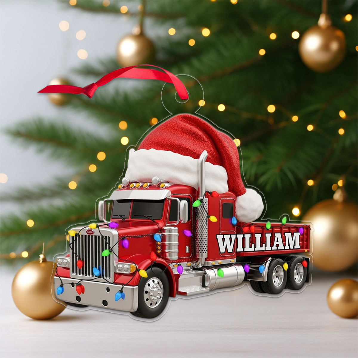 Custom Name Trucker Merry Xmas