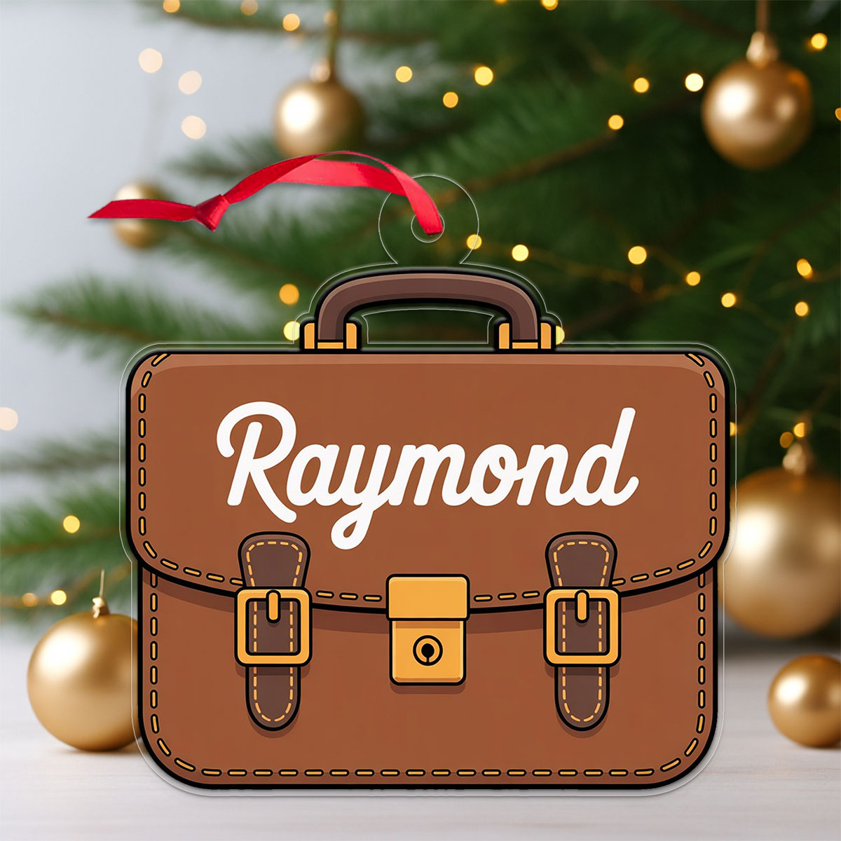 Personalized Briefcase Ornament, Custom Office Worker Christmas Ornament, Professional Gift for Worker, Holiday Keepsake, Office Decoration