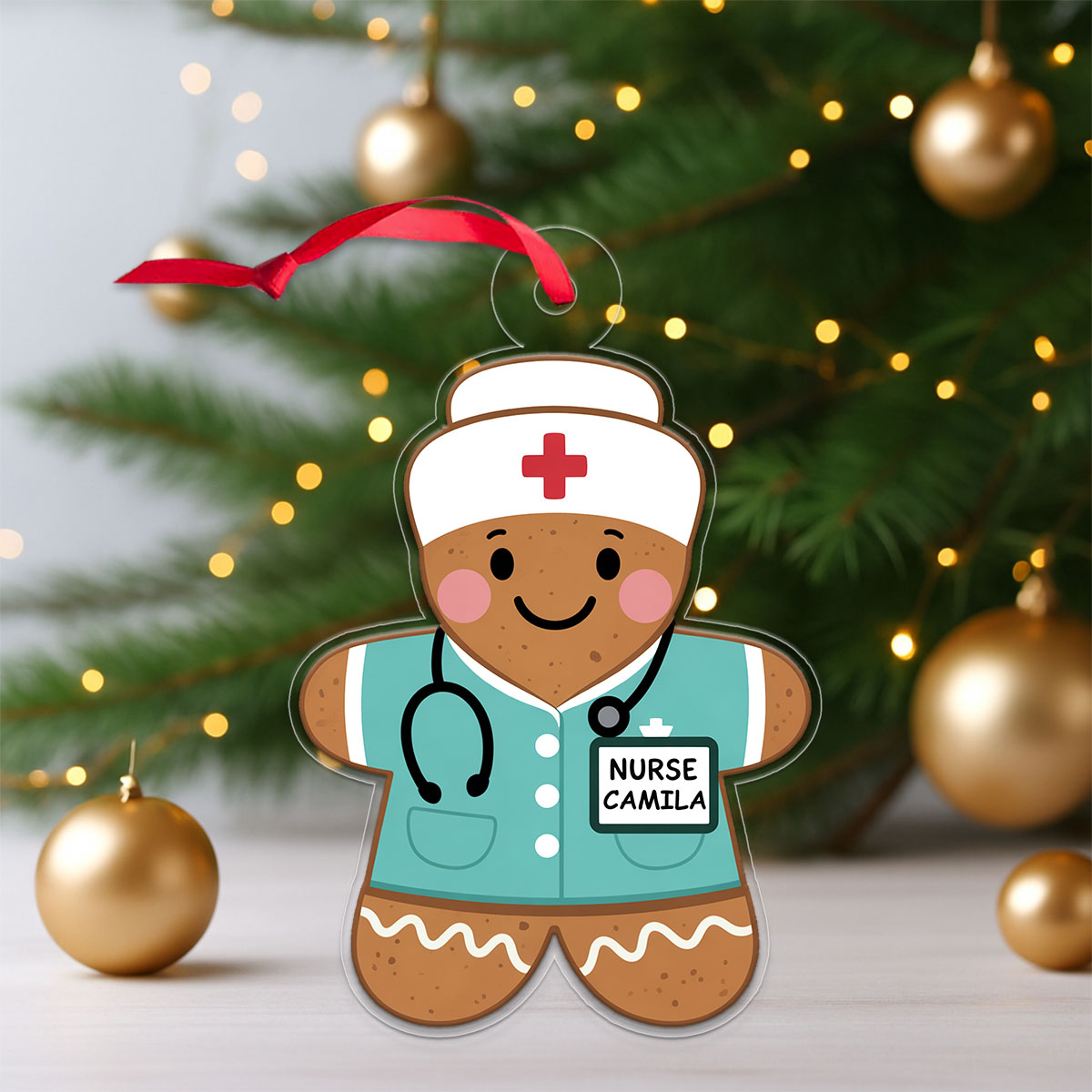 Personalized Gingerbread Nurse